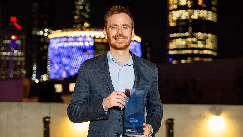 Geoff Smith pictured with his Queensland Australian of the Year (2025) award