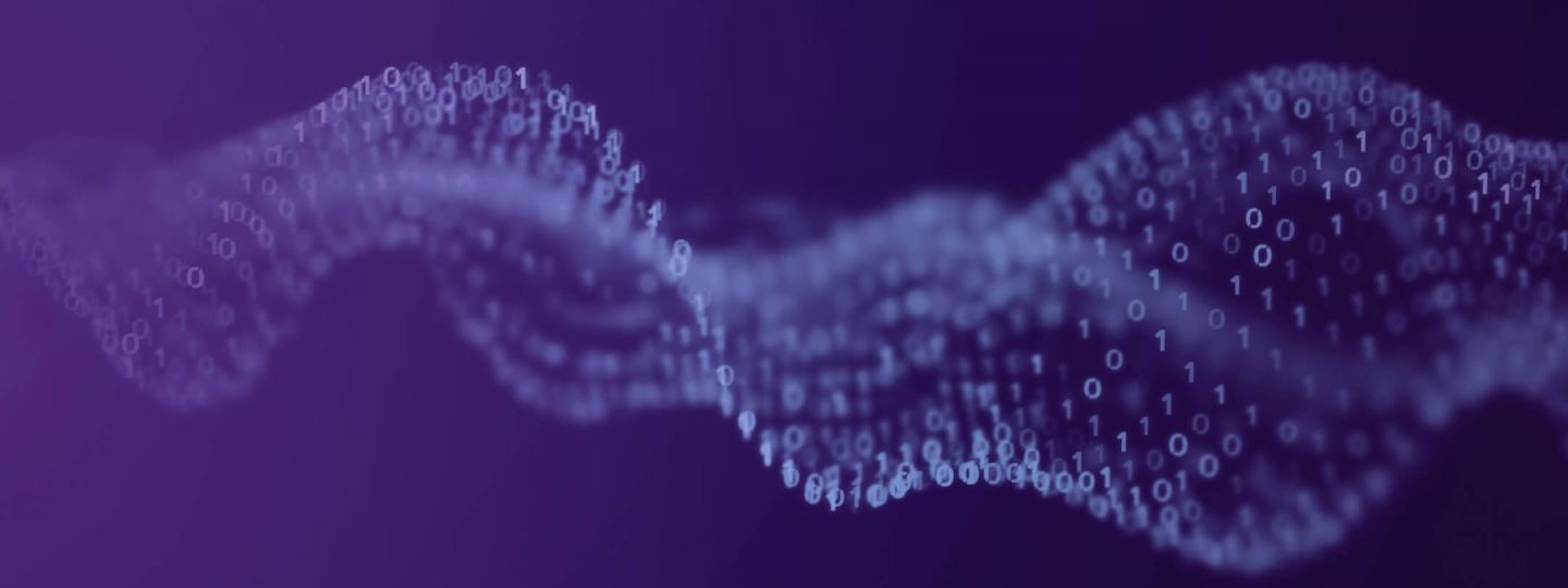 3D illustration Rendering of binary code pattern.